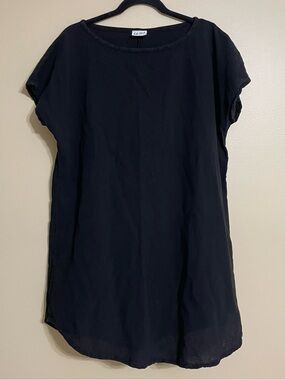 Oh My Gauze! Black Cotton Lagenlook Dress Layering Top size 2 or large